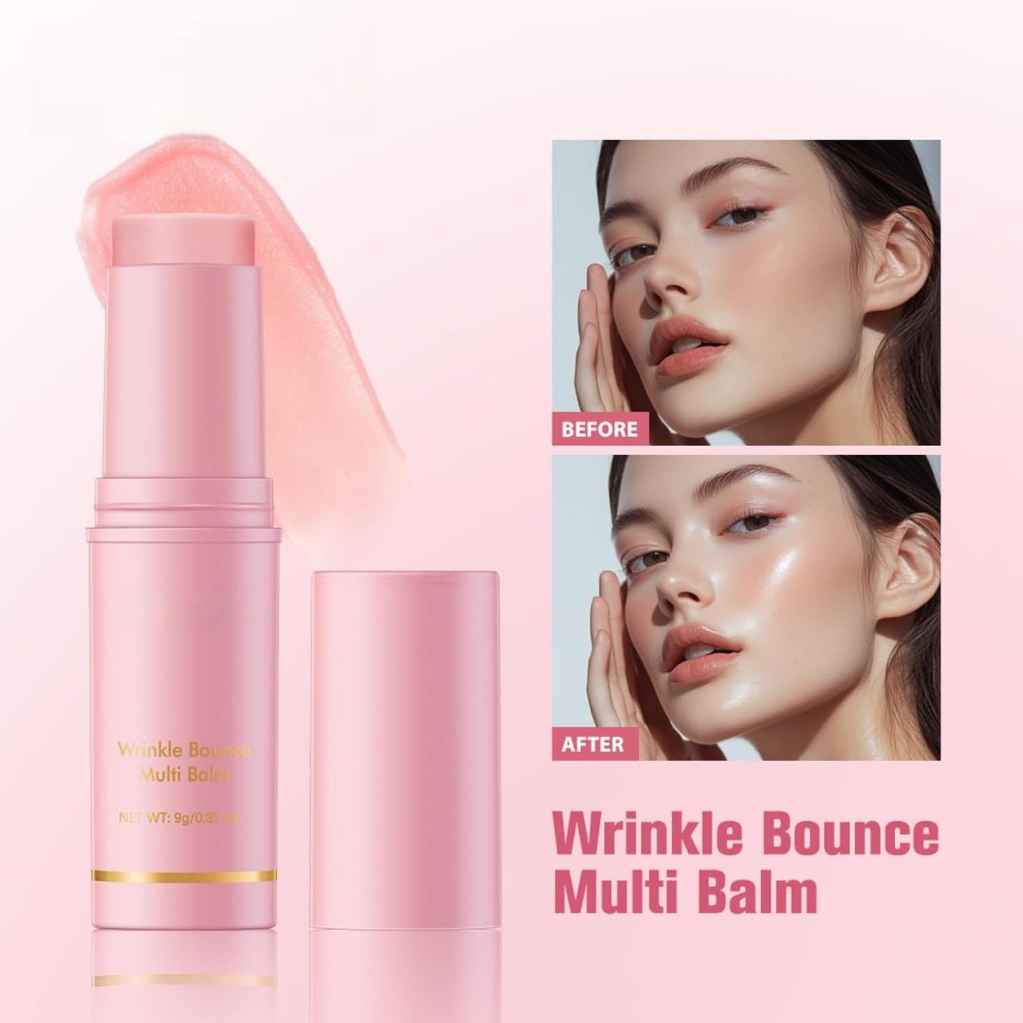 2PCS Wrinkle Multi Collagen Wand Stick-Deep Wrinkle Filler Collagen Stick for Face,Lip & Neck-Lip Balm Multi-Functional Paste Stic/K with Anti-Aging Hydration&All-Day Moisturising,Natural Ingredients